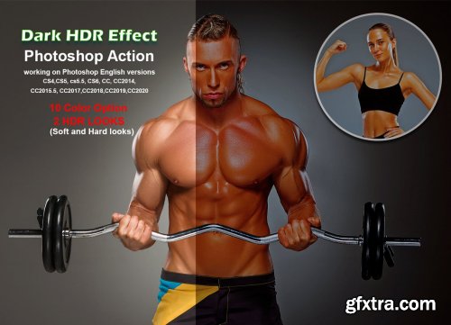 CreativeMarket - Dark HDR Effect Photoshop Action 5509525