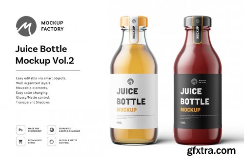 CreativeMarket - Juice Bottle Mockup Vol.2 6162459