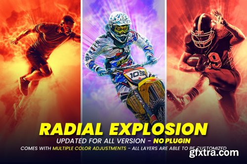 CreativeMarket - Radial Explosion Photoshop FX 6189302