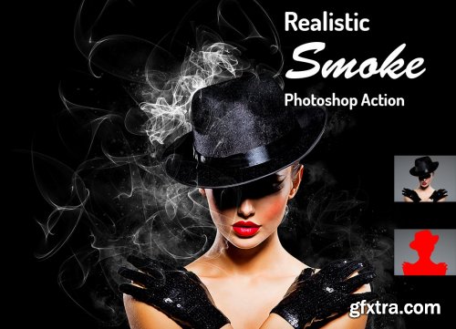 CreativeMarket - Realistic Smoke Photoshop Action 6188637