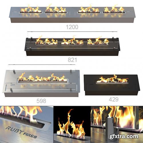Bio Fireplaces Ruby Fires 3D model