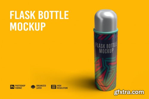 Flask Bottle Mockup