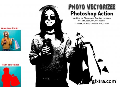 CreativeMarket - Photo Vectorizer Photoshop Action 5683801