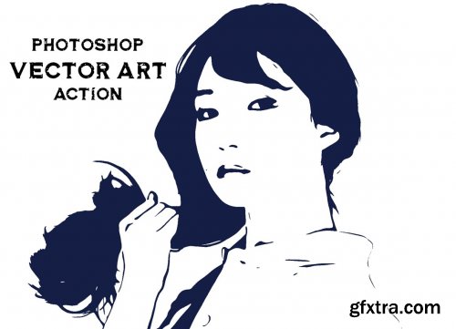CreativeMarket - Photoshop Vector Art Action 5106461