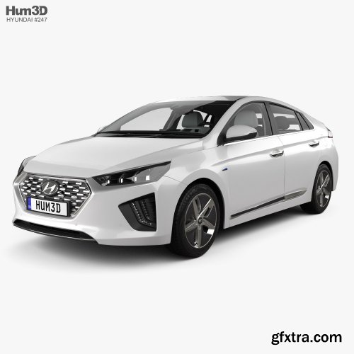 Hyundai Ioniq hybrid with HQ interior 2019 3D model