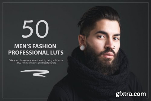 50 Men’s Fashion LUTs and Presets Pack