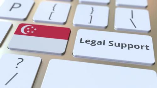 Videohive - Legal Support Text and Flag of Singapore on Computer Keyboard - 33305547