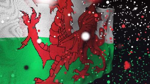 Videohive - Welsh Flag Particle Animation - 33311285