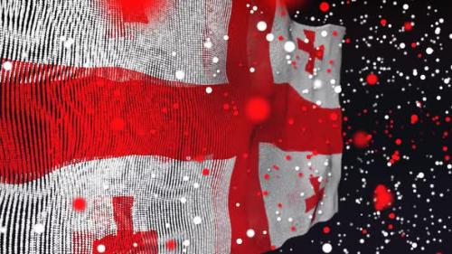 Videohive - Georgian Flag Particle Animation - 33311299