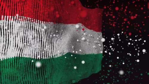 Videohive - Hungarian Flag Particle Animation - 33311312