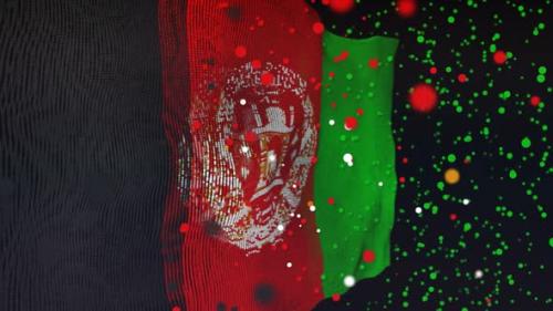 Videohive - Afghanistan Flag Particle Animation - 33311352