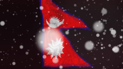 Videohive - Nepalese Flag Particle Animation - 33311360