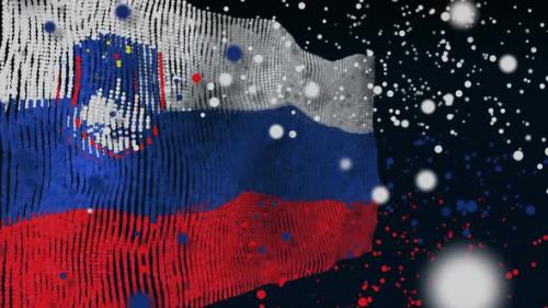 Videohive - Slovenian Flag Particle Animation - 33311367