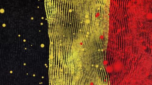 Videohive - Belgian Flag Particle Animation - 33311369