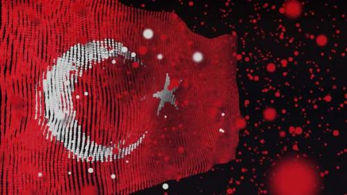 Videohive - Turkish Flag Particle Animation - 33311379