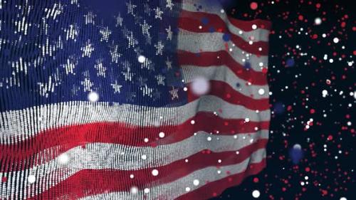 Videohive - American Flag Particle Animation - 33311386