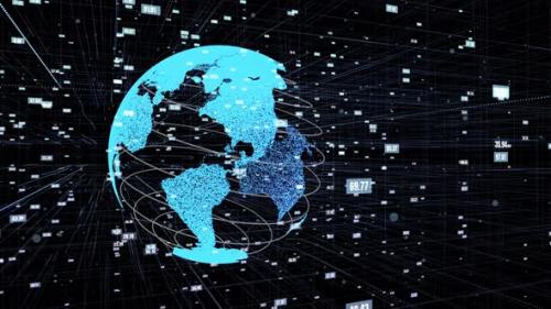 Videohive - Global online internet network and internet of things IOT concept - 33318488