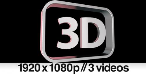 Videohive - three " 3D " symbol / logo / text / word / sign - 135328