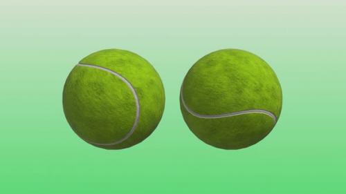 Videohive - 4K Tennis Balls Background Seamless Loop - 32940554