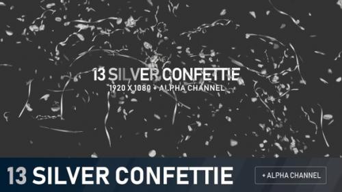 Videohive - Silver Confettie Pack - 33347827