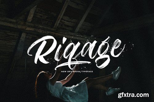 Riqage - Textured Brush Font