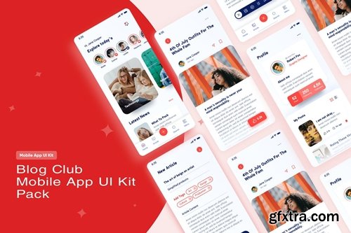 Blog Club Mobile App UI Kit
