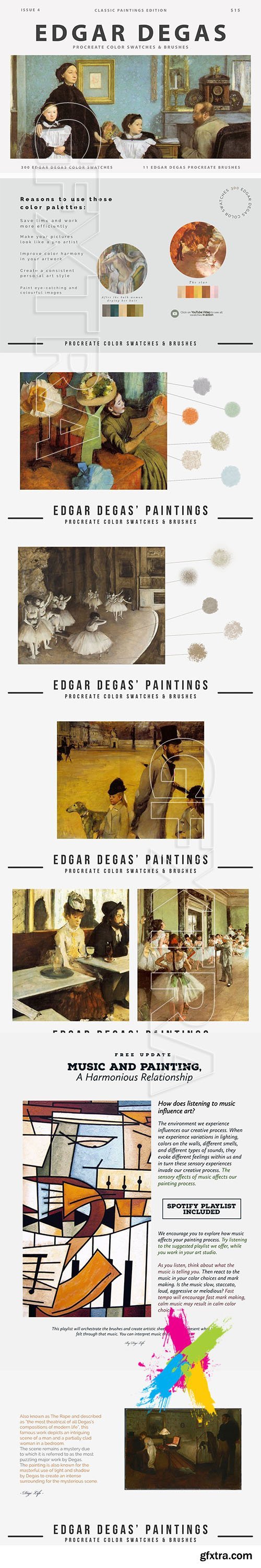 CreativeMarket - Edgar Degas Art Procreate Brushes 5474758
