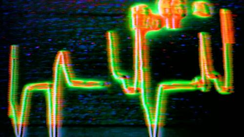Videohive - Video signal is damaged with TV sound.artstic effect digital noise error 80s 90s retro - 33375958