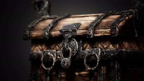 Videohive - Closed Wooden Treasure Chest with Metal Clasp - 33381140