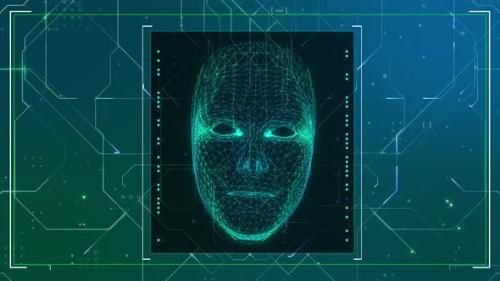 Videohive - Face Recognition ai artificial intelligence cybersecurity technology IOT network - 33383092