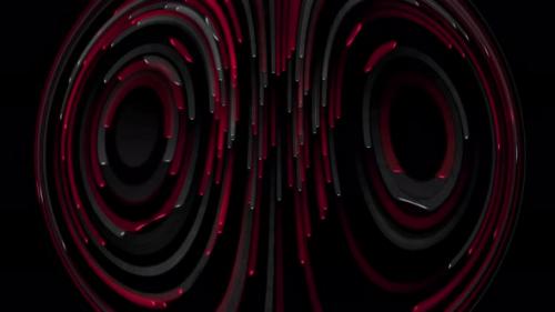 Videohive - Beautiful flow of radial sound waves on black background - 33392100