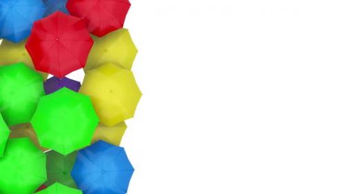 Videohive - Umbrella multicolored background with many colorful umbrellas 3d rendering - 33393443