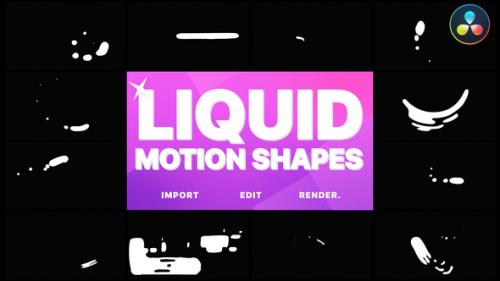 Videohive - Liquid Motion Shapes | DaVinci Resolve - 33378580