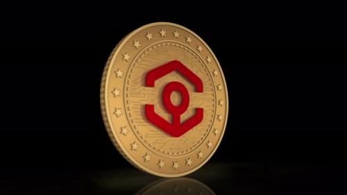 Videohive - Ankr DeFi cryptocurrency golden coin 3d - 33411826