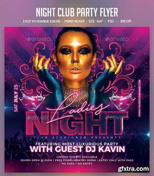 GraphicRiver - Night Club Party Flyer 23704728