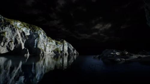 Videohive - Fjord with Dark Storm Clouds - 33415932