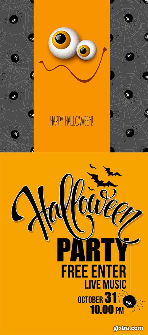 Halloween party happy holiday vector illustrations