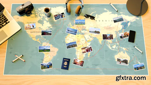 Videohive Travel Map Slideshow 22271846