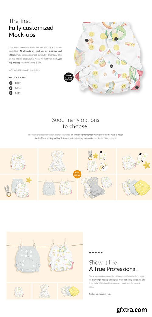 CreativeMarket - Newborn Diaper 8x Mock-ups 6333192