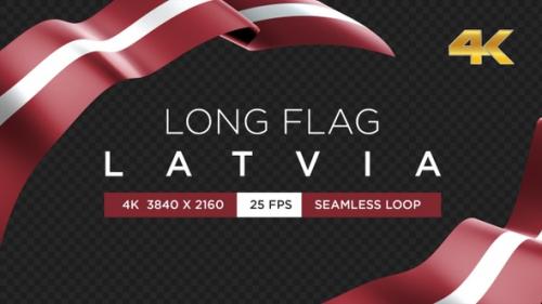 Videohive - Long Flag Latvia - 33507711