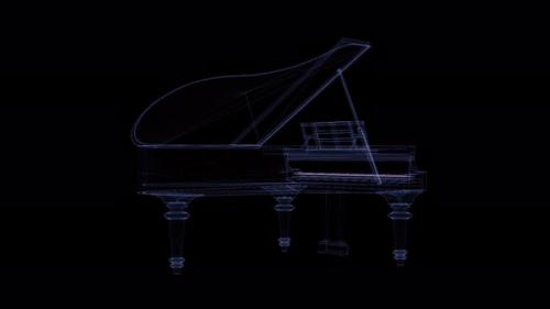 Videohive - Piano Hologram Hud - 33508661