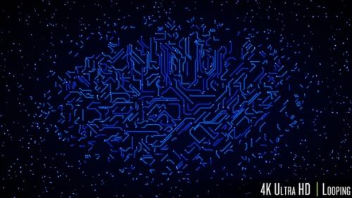 Videohive - 4K Traveling Through a Digital 3D Circuit Board of Connections Concept - 33508948