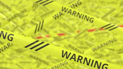 Videohive - Yellow and Red Tapes with WARNING and RESTRICTION Text - 33510280