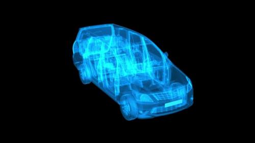 Videohive - Electric Car Hologram - 33511912
