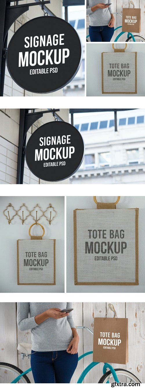 Signage and Bag Mockups
