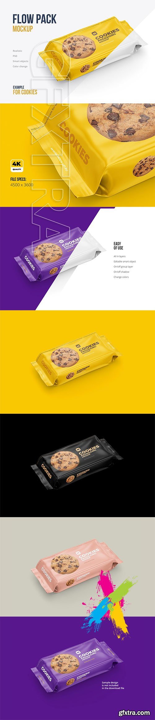 CreativeMarket - Flow Pack Cookies Mockup 4583812