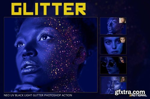 CreativeMarket - Neo UV Black Light Glitter Photoshop 5054406