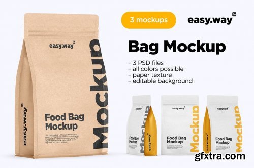 CreativeMarket - Paper Coffee Bag Mockup 5547171
