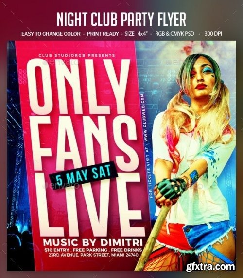 GraphicRiver - Night Club Party Flyer 26558218
