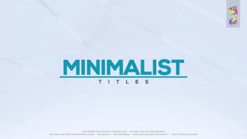 Videohive - Minimalist Titles for FCPX - 33451675